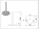 Geschw. Standkonsole 3 Loch ohne Aufl. Stab 12 mm 1.4301 - INOXTECH-Handlauf-/Geländer-System