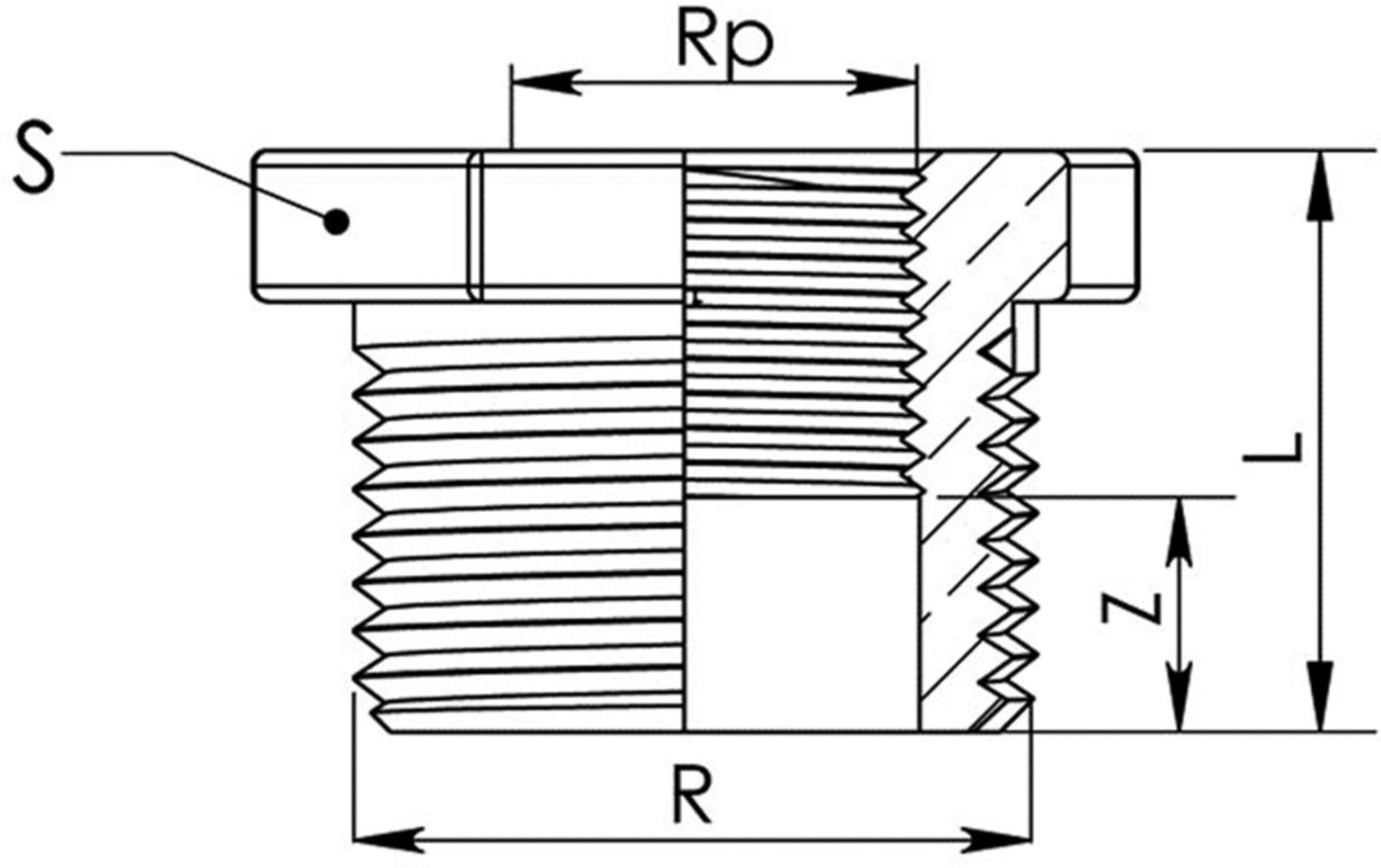 Reduktionsnippel 8241 11/2"- 1" - Rotguss-Gewindefittings