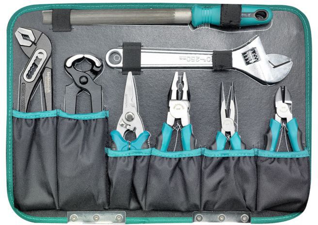 TECHNOCRAFT ABS-Werkzeugkoffer "PRO CHROME 152" 152-tlg., Antrieb 1/4" + 1/2" - Werkzeugkoffer,Sortimentskoffer,Behälter