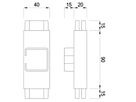 T-Stück für Rohr 40/20/2 mm geschliffen, CNS 1.4301 EN 10088 137217 - INOXTECH-Handlauf-/Geländer-System
