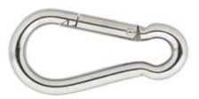 Feuerwehrkarabiner, INOX A4 Ø 5mm, L= 50mm - Ketten und Zubehör