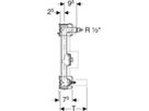 GIS-Waschtisch-Set Standarm.461.154.00.1 eine Wasserzählerstrecke mit UP-Ventil - Geberit Systemventile / Armaturen