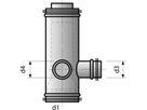 Schall- und geruchdämmender Luftabzug Safephone Typ 3 250/100/100mm VUC-V - Spiralfalzrohre und Zubehör System Safe