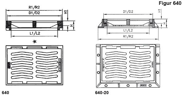Fig.640-20 Guss C250 Neopren-Einlage, flach - Schachtabdeckungen BGS