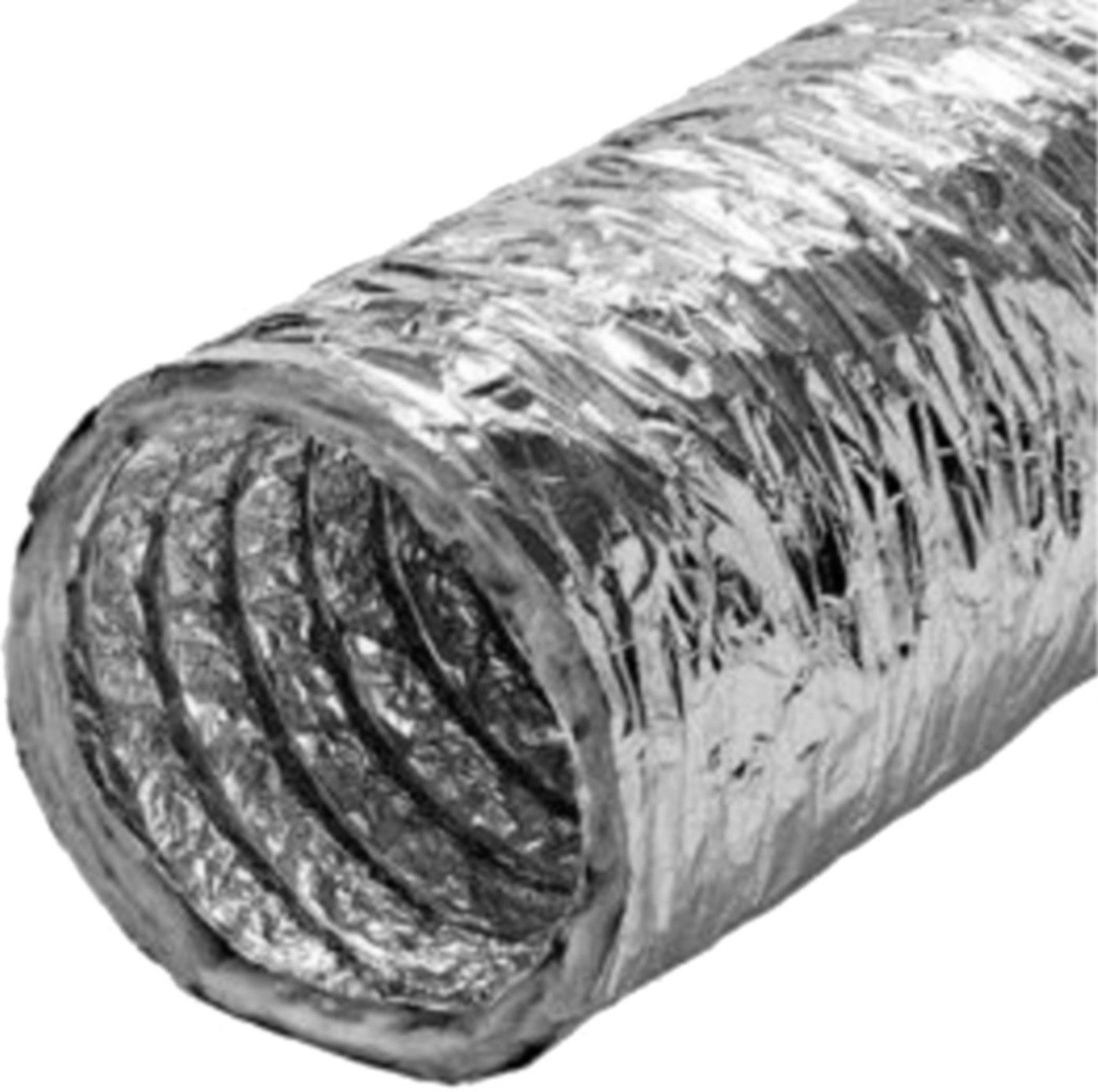 Isodec 250 Lüftungsschlauch 180 mm m/Glasfaserisolierung 25 mm, Länge 10 m - Flexible Lüftungsschläuche