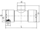 T-Stück reduziert (Karton à 2 Stk.) d 180/125mm   617 174 - Frialen Elektroschweissfittinge