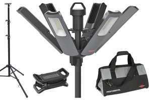 BRENNENSTUHL Set 1 "Rondo" 360° LED-Baustrahler IP65, 185W, 23'500lm, 6500K, 230V, Stativ+Tassche - Elektrozubehör
