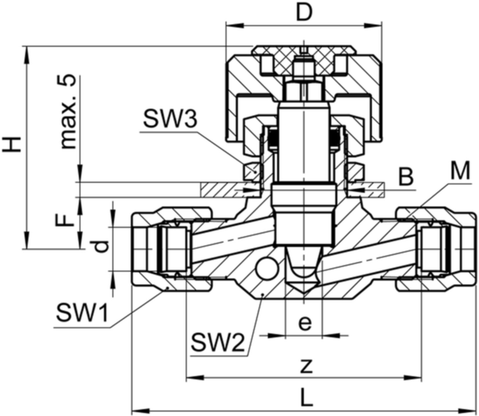 Feinregulierventil SO NV 41C21 14 mm - Serto-Programm M/G