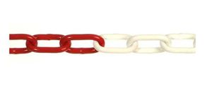 Absperrkette, Kunststoff, rot/weiss Ø 6mm, L= 40mm - Ketten und Zubehör