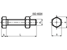 6-kt Schr ohne Schaft+Mu St vzb BN5779 M16x45 - Bossard Schrauben