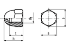 6-kt.-Hutmuttern hohe Form Polyamid BN83 M6 - Bossard Schrauben