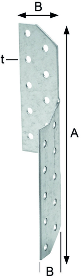 SIMPSON SPF 210R Sparrenpfettenanker rechts 210x32.5x2mm, verzinkt - Holzverbinder