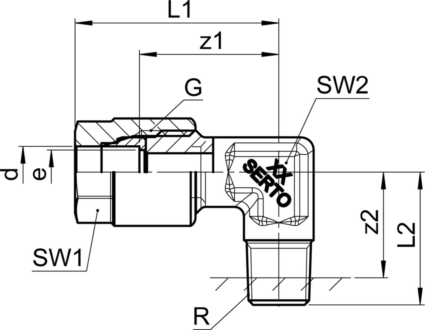 Einschraubwinkel SO 02421 8- 1/8" - Serto-Programm M/G