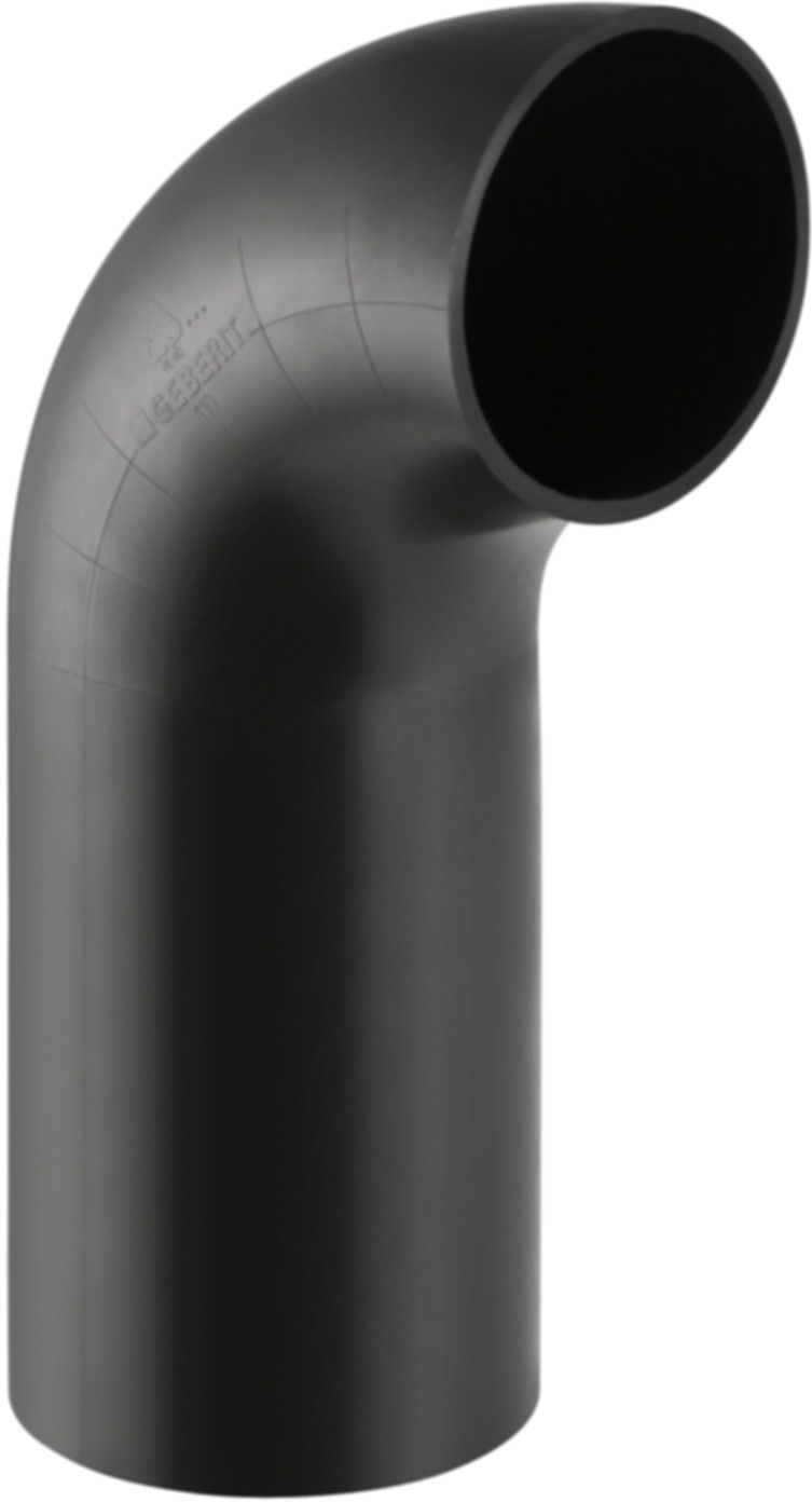 Bogen 90° d 75mm 365.055.16.1 mit grossem Radius - Geberit-PE-Formstücke