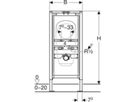 Urinal-Element Universal, Typ 112/130 Keramik int.Urinalsteuerung 111.628.00.2 - Geberit-Duofix