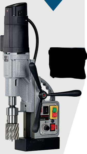 EUROBOOR Magnet-Kernbohrmaschine ECO.55S+/T Ø12 - 55mm, 2 Gang, Gewinde M3-M20 - Euroboor Maschinen