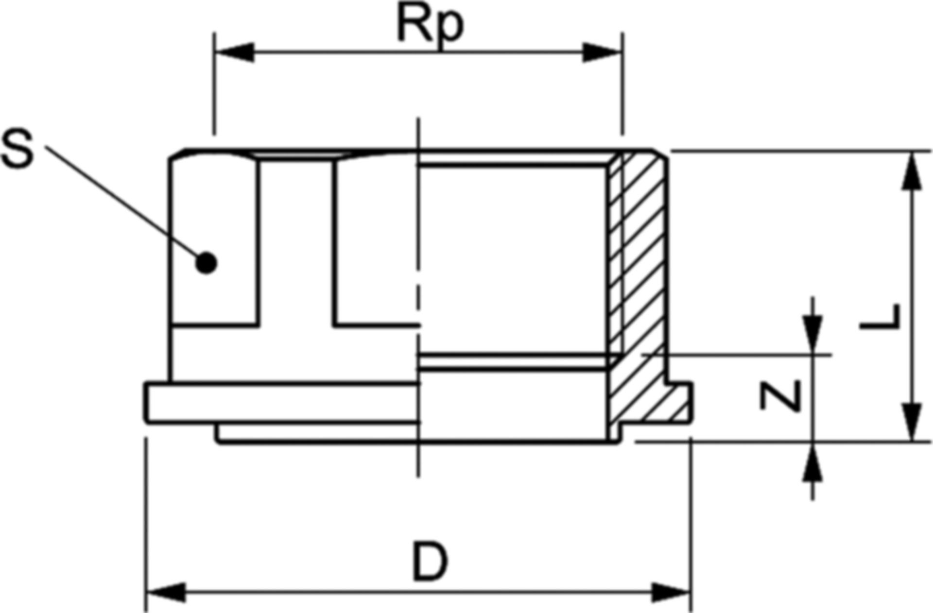Einlegeteil 8372 2"-23/4" - Rotguss-Gewindefittings