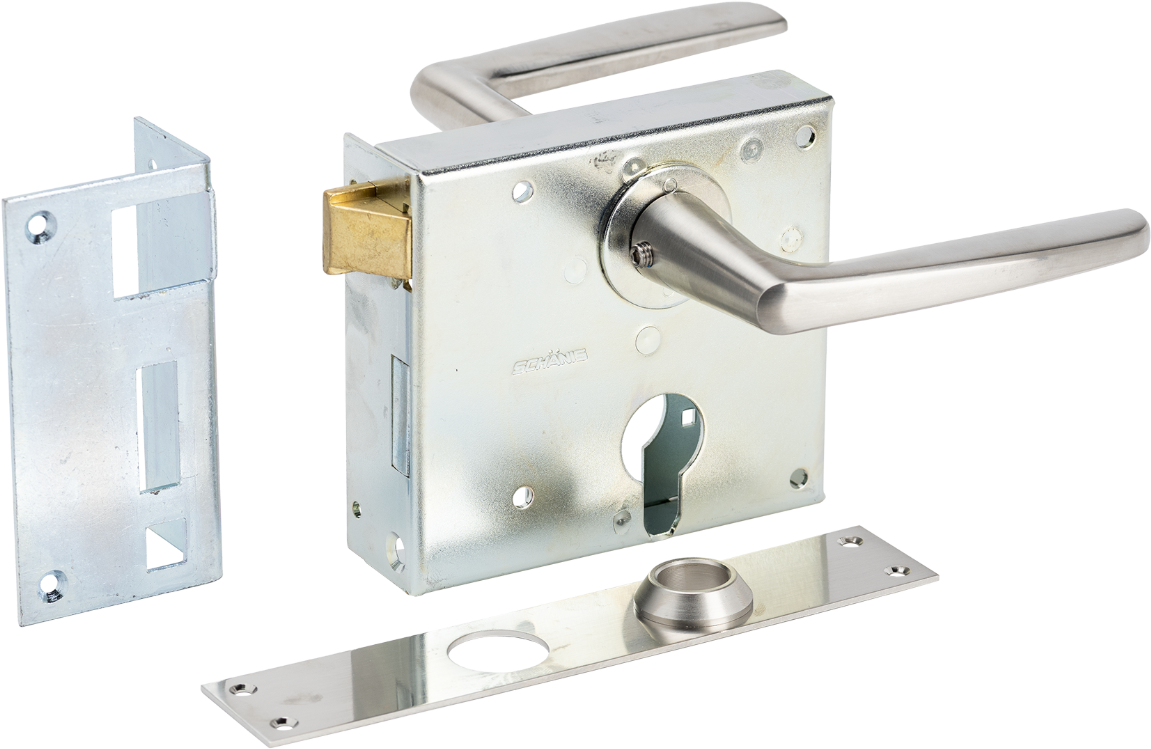 SCHÄNIS Zimmertürschloss 2005 RZ 65, DIN rechts CF, verzinkt - Türschlösser und Zubehör