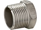 Inox-Stopfen mit 6-KT 3" 1295 - Rostfreie Gewindefittings