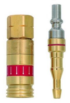 Propan Schnellkupplung Schnellkupplung 3/8" links, Nippel Ø 6/8mm - Schweissen