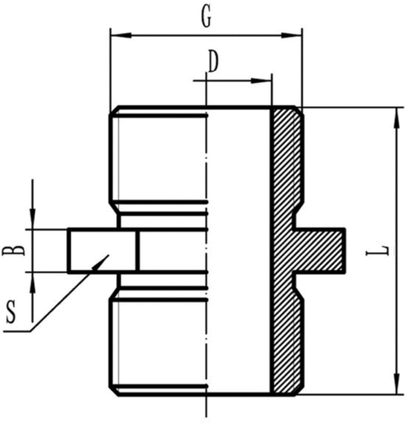 Inox-Doppelnippel 6-KT fld. 11/2" 1285 - Rostfreie Gewindefittings