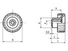 Rändelmuttern Elesa® BT.FP BN14212 6531BT.20FP-M6 - Bossard Schrauben