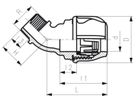 Übergangswinkel 45° mit Aussengewinde d 32mm - 1" 158 400 012 - GF iJoint-Klemmverbinder