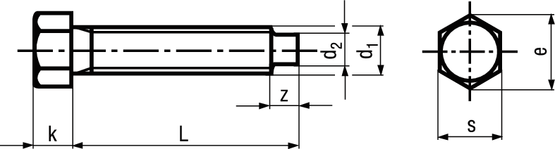 6-kt Schr mit Zapfen St 8.8 BN1363 DIN561B M8x25 - Bossard Schrauben