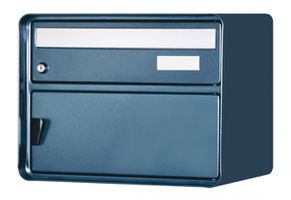 Lugano, BxHxT= 400x310x310mm Stahl pulverbeschichtet, ozeangrau - Briefkasten Huber