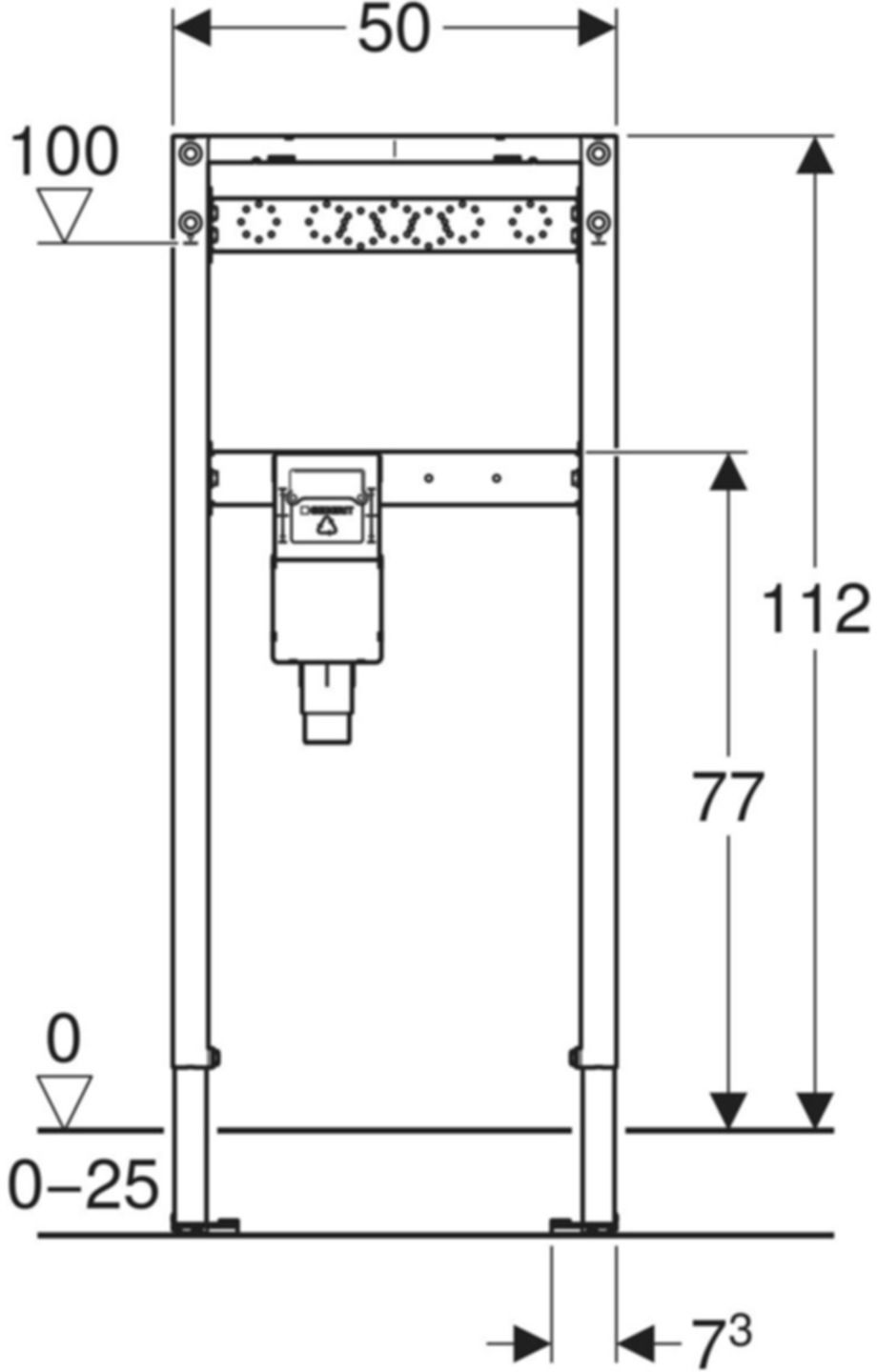 Waschmaschinen-Element, mit UP-Siphon Typ 112 111.773.00.2 - Geberit-Duofix