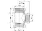 T-Stück red. 8130 3/4"- 3/4"- 1/2" - Rotguss-Gewindefittings