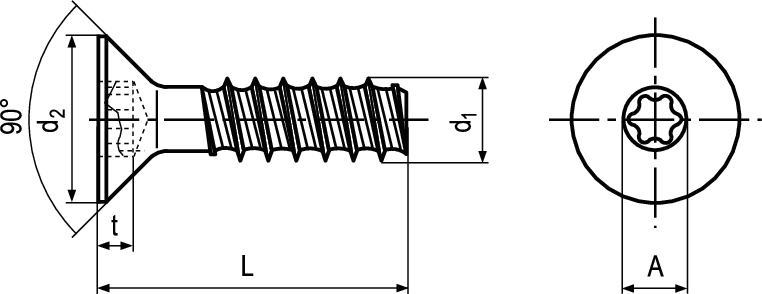 DELTA PT® WN 5454 Torx® Autos® A2 BN20167 25x10WN5454/8 - Bossard Schrauben