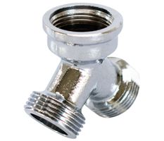 TEGUFIX Y-Verteiler, verchromt G 3/4", 1xIG, 2xAG, 55105.011 - Tegum Armaturen
