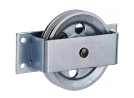 WEBI Seitenrollen, mit Gleitlager LxBxD=130x50x80mm, Guss verzinkt, Tragkraft 90kg - Seilrollen