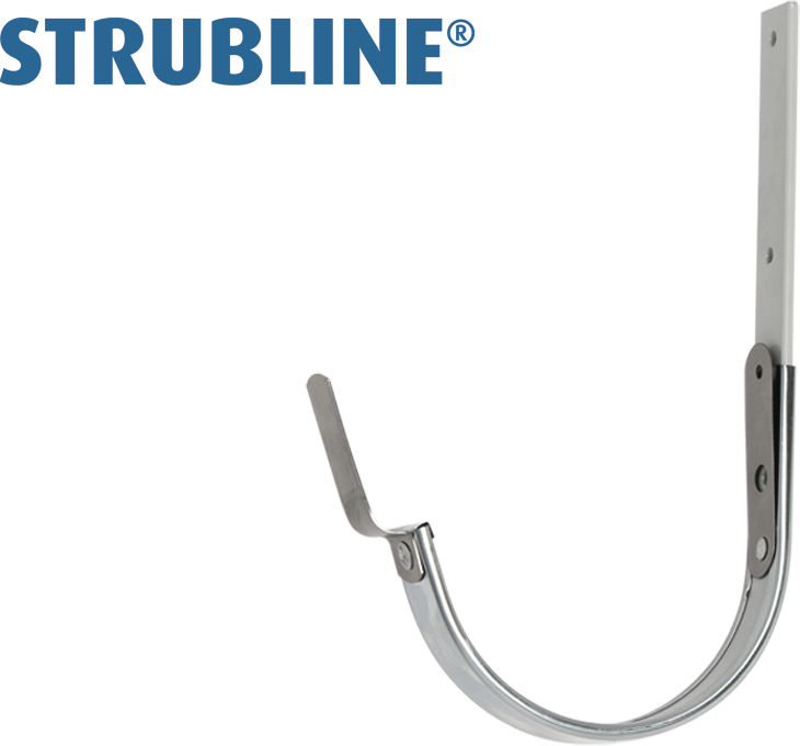Rinnenhaken ummantelt 27/5 330 mm 110 "Strubline" - Zink Spenglereihalbfabrikate
