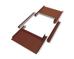 PREFA Einfassung für Velux stucco 55x78-118 cm, 05 P.10 Oxydrot 111101 - PREFA Dachsysteme