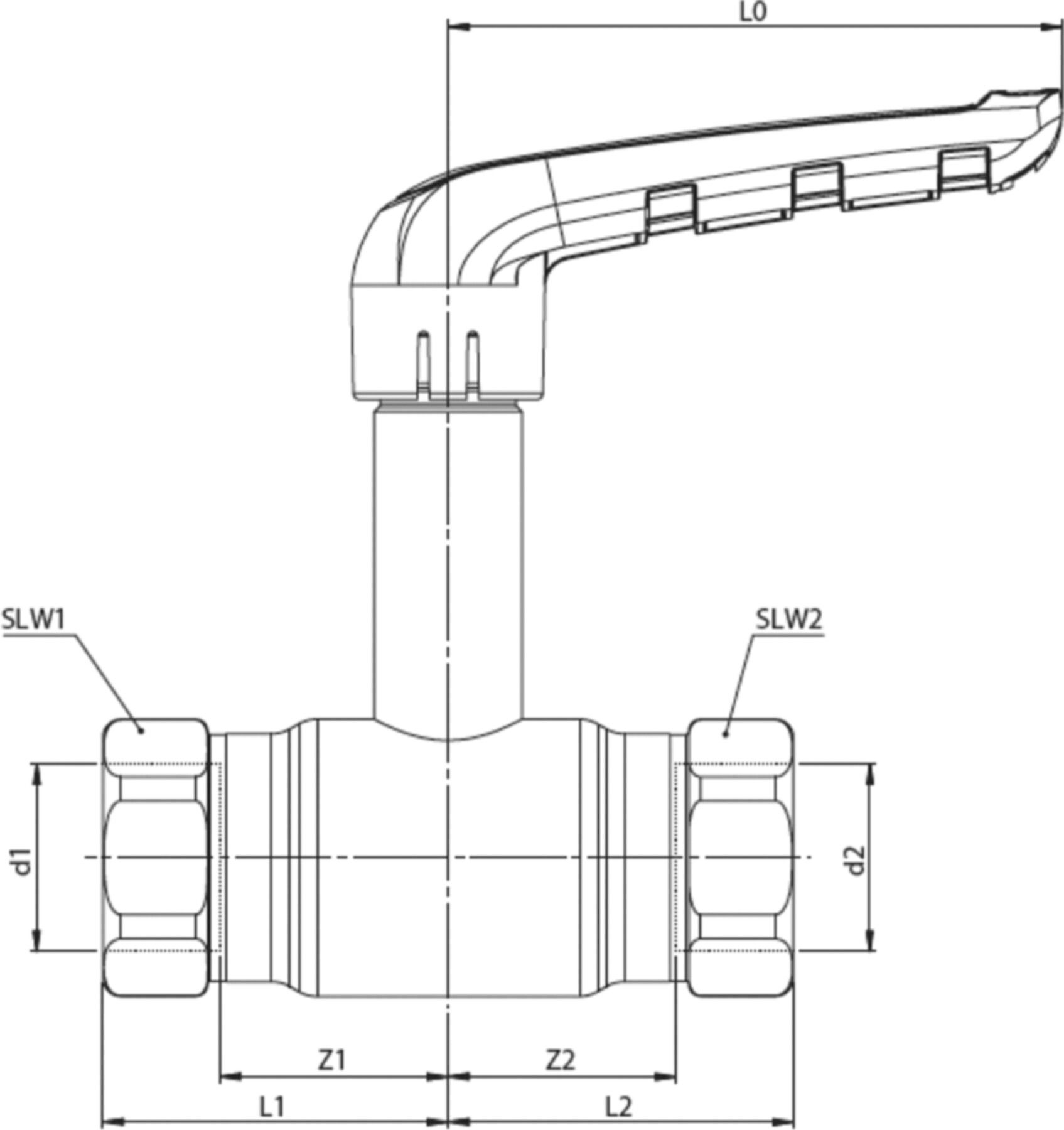 Kugelhahnen lange Spindel Fullflow BF120011| DN 25 - Ballofix/Broen-Armaturen