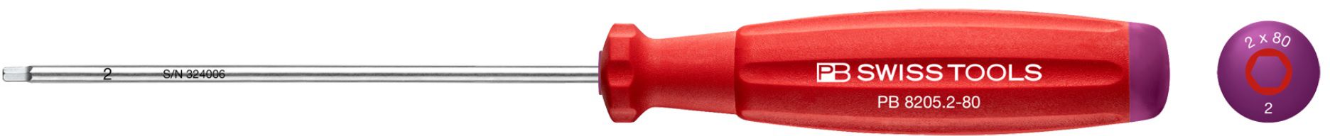 PB Stiftschlüssel, SWISS-GRIP PB 8205, Gr.5 mm, L= 140/245 mm, für M6 - Schraubenzieher
