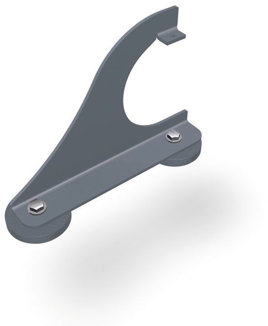 PREFA Gebirgsschneefangstütze 43 P.10 Steingrau, VE 2 Stk. - PREFA Dachsysteme