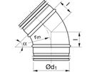 Bogen gepresst 45° 160mm BU-V - Spiralfalzrohre und Zubehör System Safe