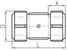 Kupplung egal kurz, für Stahlrohre NBR 2" 775 102 056 - GF Primofit