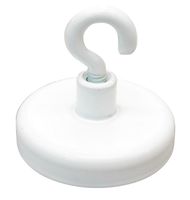 Deckenmagnet mit Haken, weiss Ø 25mm, Haftkraft 4kg - Heften, Schneiden