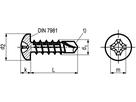 Linsen-Bohrs ecosyn®-drill Phil vzb BN1878 DIN7504 N ST 3,9 x 45 - Bossard Schrauben