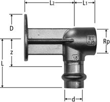 Anschlusswinkel NUSSBAUM Optipress-Aquaplus