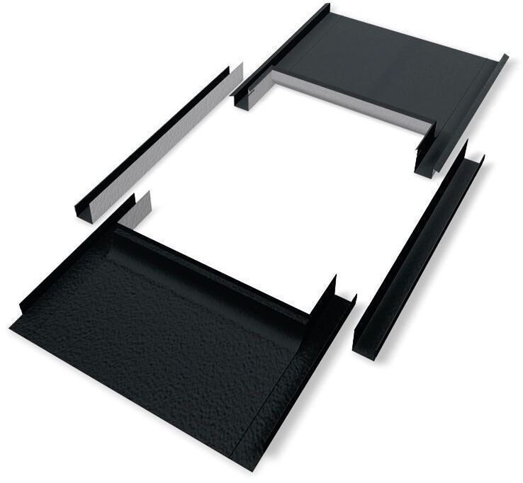 PREFA Einfassung für Velux stucco 134x160 cm, 03 P.10 Schwarz 111628 - PREFA Dachsysteme