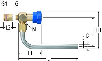 Probenahmeventil 1/4" 22087.02 360° dreh- und montierbar - Nussbaum Armaturen