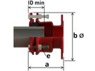 E-Stück reduziert, Typ 3157 DN 150/100 Spannbereich 154-192mm 709 455 236 - GF Waga-Multi/Joint