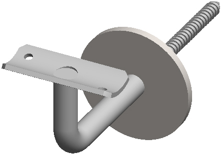 Wandkonsole mit Stockschraube M8