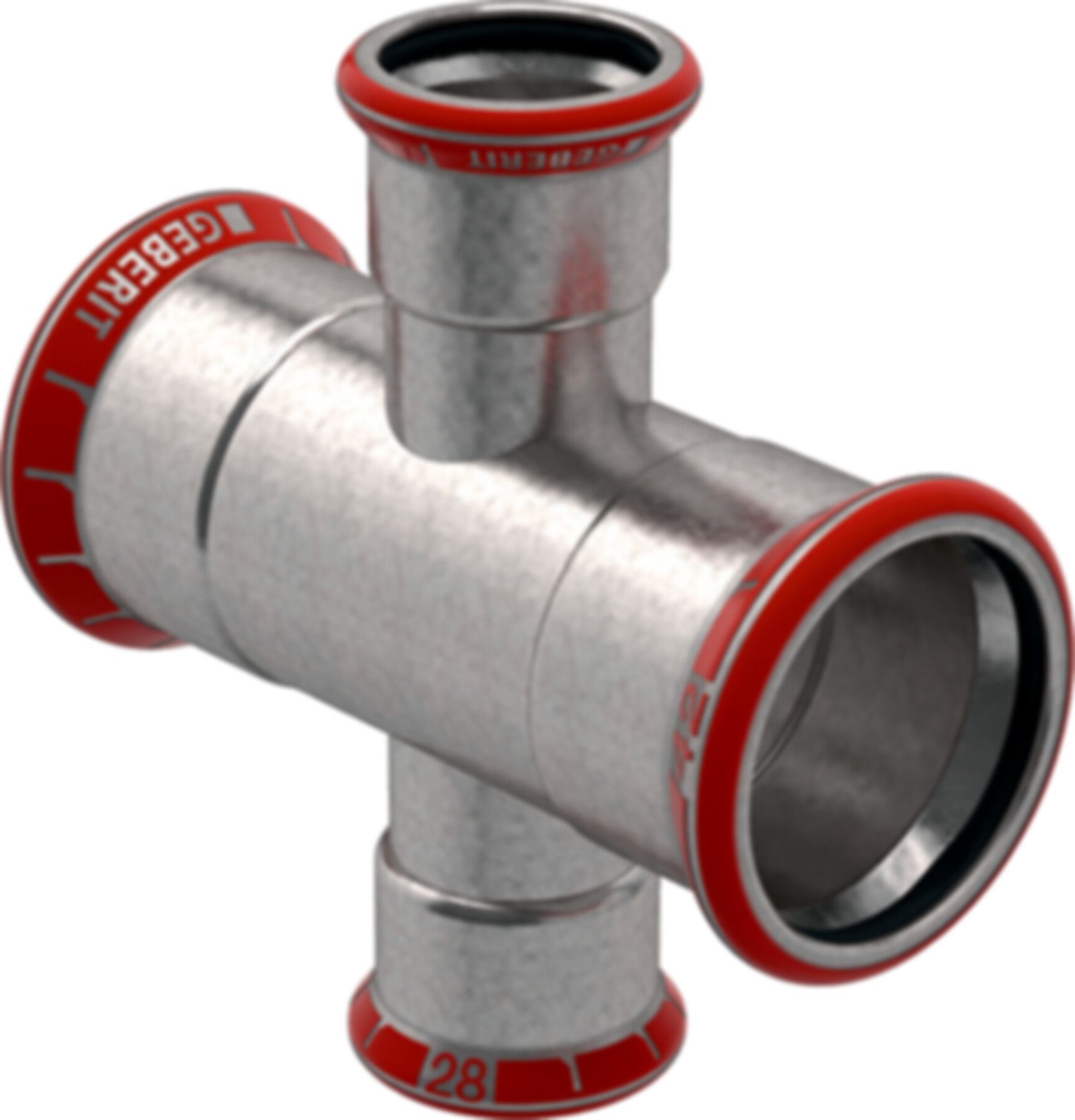 Kreuzstück reduziert 76.1-28mm 21127 - Mapress-Heizung Supersize-Formstücke