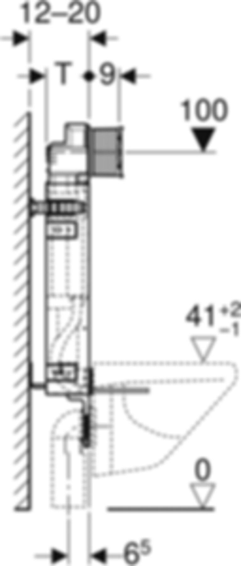 Kombifix Wand-WC-Element Sigma Typ 108 Betätigung von vorne 110.349.00.5 - Geberit Grossisten Shop-Sortiment